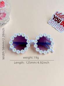2pcs/Set Cute Fashion Colorful Floral Pattern Kids Eyewear Set For Boys And Girls, Card Display Only, Shipping Not Included - Multicolor - View 5