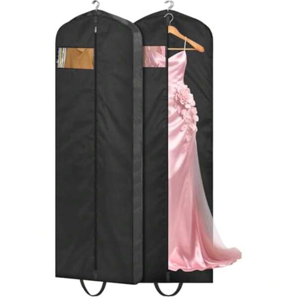 Paquete de 2 Unidades Cubre Polvo Ropa de 65 Pulgadas Porta Vestidos Largos y Trajes para Mujer/Hombre con Protección contra Polvo, Ideal para Almacenamiento en Clóset y Viajes