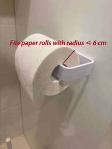 1pc U-Shaped Toilet Paper Holder - Minimalist Bathroom Storage Rack, Self-Adhesive Toilet Paper Holder, Fashion Design, Plastic Material, Easy To Attach, Only Suitable For Tile/Glass And Other Smooth Hard Surfaces, Use 24 Hours After Application - Multicolor - View 11