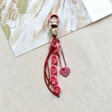 Summer Jelly Acrylic Heart Chain Bag Charm, Cute Candy Color Keychain, Earphone Case Pendant, Bag Hanging Accessory - Multicolor - View 10