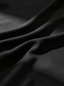 Men's Stand Collar Henley Long Sleeve Pure Black Linen Casual Beach Loose Lightweight Breathable Vacation Pullover - Black - View 8
