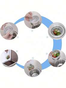 30/100pcs Reusable Fine Mesh Kitchen Sink Strainer Bags, Kitchen Sink Filter, Bathroom Sink Filter, Easy To Clean Kitchen Drain Protector, Suitable For Kitchen And Bathroom - A - View 2