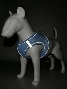 小型中型犬用狗胸背帶牽繩套裝，法鬥幼犬防拉胸衣，可調節柔軟透氣網布，四季舒適散步 - 彩色 - 查看 9