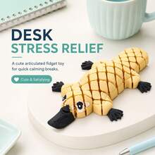 2PCS Segmented Bendable Platypus Stress Relief Doll Set, Office Student Healing Stress Relief Animal Figurines, Stress Relief Doll Set - 彩色 - 查看 6