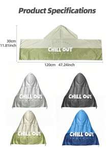 1件 Chill Out 印花涼感連帽毛巾，快乾防曬運動圍巾，輕量透氣頸部與頭部包裹巾，適合健身、跑步、健行、戶外活動，海灘必備，在炎熱天氣中保持涼爽 - 彩色 - 查看 9