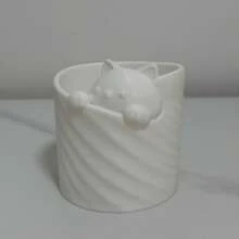 1 cái giá cắm bút hình mèo dễ thương in 3D, phù hợp để lưu trữ văn phòng phẩm cho học sinh và đồ dùng văn phòng, thiết kế sáng tạo trang trí nhà cửa, dùng cho gia đình để đựng cọ trang điểm, chậu trồng cây mọng nước và các mục đích khác, cũng là món quà nhỏ lý tưởng - A - Xem 9