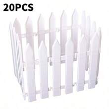 10/20pcs Connectable Pointed Stake Small Fence - Durable And Easy To Maintain, Suitable For Flower Beds, Vegetable Gardens, Lawns, Flower Boxes, Christmas Tree Decoration | Snap-Together Design For Indoor/Outdoor Home Use, Effectively Prevents Soil Erosion From Rain And Blocks Pets/Small Animals From Trampling Vegetables - A - View 12