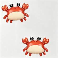 Cartoon Crab Aluminum Foil Balloon Set, Underwater Theme Birthday Party Atmosphere Decoration Balloons - 多色 - 查看 9