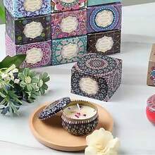1/6/12pcs Scented Candle Gift Set, Soy Wax Jar Candles, Aromatic Candles Creating Romantic Atmosphere, Suitable For Wedding, Festival Or Thank You Gifts, Perfect Decoration Accent For Home And Bedroom Space, Wedding Decor, Ramadan Gift - Multicolor - View 8