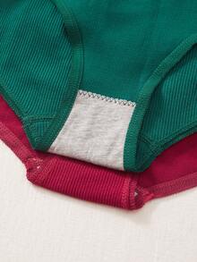 4pcs/Set European Style Plus Size Sports Bra & Panty Set, Seamless Cotton Lingerie For Women - Multicolor - View 7