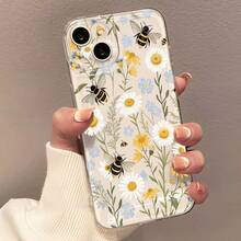 1PC Minimalist Fresh Daisy Flower Transparent Soft Phone Case - Multicolor - View 3