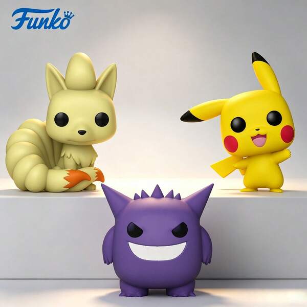 Funko POP Game Series: Pokémon - Gengar, Pikachu, Ninetales, Figuras de Vinilo Coleccionables - Colección para Entusiastas de Videojuegos - Modelo de Exhibición Ornamento, 1 pieza