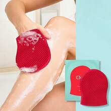 2pcs Silicone Exfoliating Bath Gloves, Soft Body Scrub, Gentle Cleansing And Dead Skin Removal, Reusable Shower Brush, Suitable For Men And Women, Ideal For Sensitive Skin And Daily Use - A - View 5