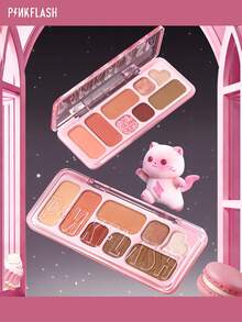 PINKFLASH Eyeshadow Palette With Buildable Blendable Colors And Long-Lasting Powder Texture, Contains Matte And Shimmer Finishes For Multi-Purpose Makeup Looks. It's For Gen Z And Y2K Styling, An Ideal Gift For Valentine's Day And New Year.F35 - #BB02 - View 8