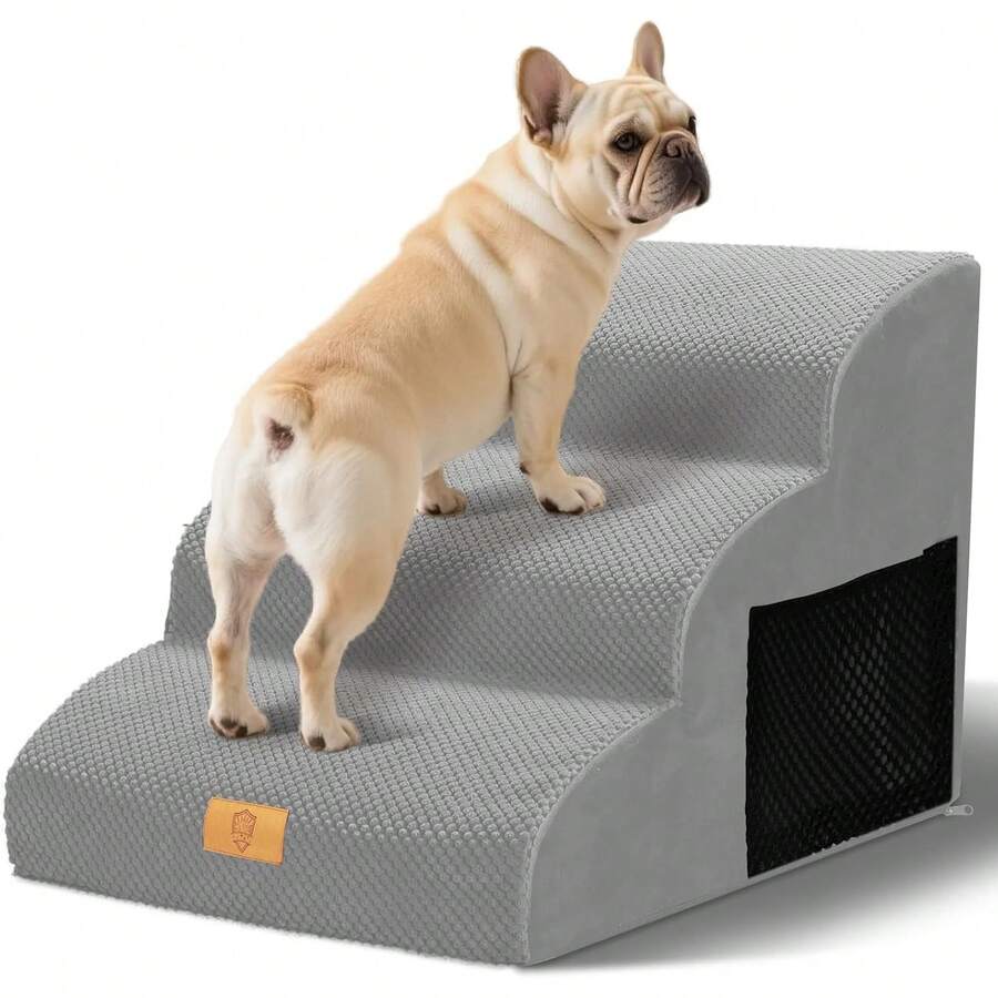 Dog Stairs & Steps - Grey 3 Steps Dog Stairs - View 1
