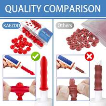 KAEZDD 40 Pcs Caulk Tube Sealer Caps, Caulking Gun Tip Caps, Caulking Tool Accessory, Caulk Sealer Saver For Open Caulking Tube Sealing And Preserving, With Storage Box For Easy Storage - ColorC - View 3