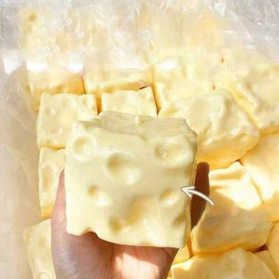 1件裝減壓起司捏捏玩具，特大號柔軟可擠壓起司塊，返校用品，生日禮物，紓壓玩具 - 多色 - 查看 1