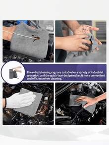 10pcs Thickened Microfiber Cleaning Cloths, High Absorbency, Lint-Free, Non-Shedding, Reusable Disposable Wipes, Dry & Wet Use, Suitable For Home, Kitchen, Car And All Rooms, Convenient Roll-Type Tear-Off Multi-Purpose - A - View 10
