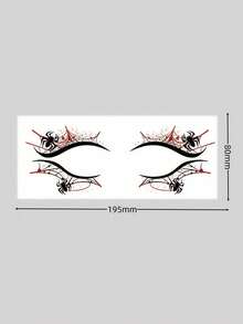 6 Sheets Halloween Temporary Eyeshadow Tattoos Stickers Spider Tattoo Halloween Eye Stickers With Pumpkin Skull Butterfly Bat Spider Web Face Tattoo For Festival Makeup Cosplay Halloween Party - Multicolor - View 6
