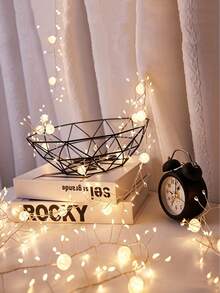 60/150LED Copper Wire String Lights, Battery Powered Fairy Lights (Batteries Not Included), Room Decor, Suitable For Room, Party, Bedroom Fairy Lights, Wedding, Gift And Graduation Decoration - Crystal Chain Lights, Christmas Decoration, Holiday Lighting - Multicolor - View 3