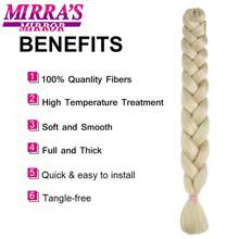 Extensiones de cabello trenzado jumbo de 41 pulgadas, trenzas sintéticas moradas, extensiones de cabello con degradado rosa-azul, soporte para trenzado de cabello, empaque al por mayor. - S1/613/14G - Ver 10