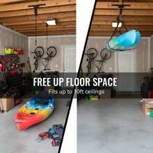 [Free Shipping] Kayak Hoist Quality Garage Storage Canoe Lift With 125 Lb Capacity Even Works As Ladder Lift-XY37627 - Multicolor - View 4