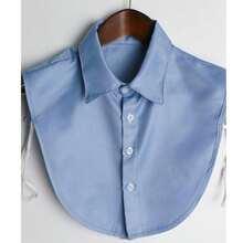 2pcs Women's Versatile Fake Collar Shirt, Decorative Stand Collar Pointed Fake Collar Accessory, Suitable For Daily Wear In Spring, Autumn And Winter, Clothing Matching - Black and White - View 16
