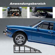 2000kg Lifting Platform, Heavy-Duty Car Lift For Car Care And Oil Changes, Shallow 23° Entry Angle, 27.5cm Height Adjustable, Professional Car Repair Ramp - 灰色 - 查看 5