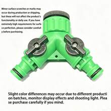2-Way Garden Hose Splitter, 1-To-2 Y-Shaped Faucet Valve Connector With Independent Shut-Off Valves, Universal Faucet Adapter For Garden Watering, Car Washing, Washing Machine And Outdoor Irrigation - A - View 10