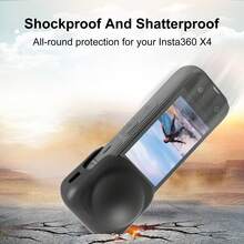 PULUZ 矽膠鏡頭保護蓋 適用於 Insta360 X4 / X4 Air / X5 全景相機 (顏色：黑色) - 查看 5