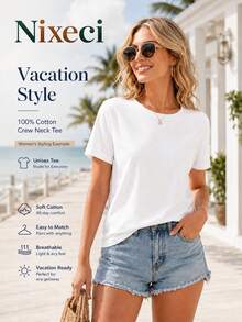 Women T-Shirts - White - View 6