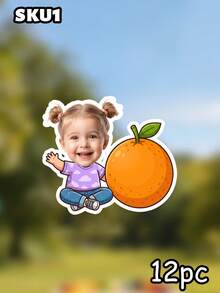 Custom Children's Tropical Fruit Face Banner, 1st Birthday Hanging Flag, Summer Yard Decoration Garland, Baby Shower Party Decor, Tutti Frutti Party Favors, Children's Milestone - Multicolor - View 12