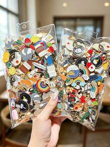 1pc/10pcs Pearl Brooch Badge Pin Accessory, Suitable For Birthday, Graduation Ceremony, Home Decor, Halloween Decor, Autumn Decor, Backpack Accessory, Best Birthday And Graduation Gift - Multicolor - View 1