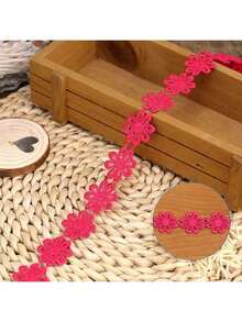 1碼玫瑰花蕾絲混色刺繡水溶性蕾絲飾邊，適用於衣物與旗袍裝飾 - 彩色 - 查看 59