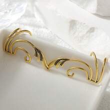 DIYCCPC Vintage Swirl Design Women's Ear Clips, 3D Design, Personalized Copper Jewelry For Women - Gold - View 5