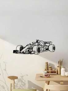 1 Stück klassisches Sportwagen Metall Wandkunst, langanhaltend Metallmaterialien, minimalistische Innen-/Außen-Heimdekoration geeignet für Wohnzimmer, Wand, Schlafzimmer, Garage, Geburtstag, Geschenk für Rennsportfans, Kunststil, Hommage an F1 Rennsport, Max - Verschiedenfarbig - Übersicht 6