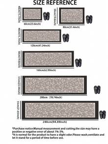 1pc Vintage Leaf Diatom Mud Mat, 3.5mm Cuttable, Rubber Non-Slip Cushioning Anti-Fatigue, Kitchen Bathroom Entrance Living Room Multi-Scene Dirt-Resistant Absorbent Foot Mat, Durable And Comfortable - View 2