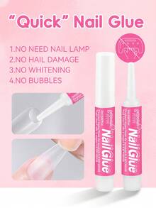 2pcs/10pcs/20pcs/50pcs/100pcs Super Fast Drying Long-Lasting Easy-To-Apply Nail Gel, Suitable For Acrylic And Nail Stickers, Quick Nail Repair, Nail Care And Beautification, 2ml Per Piece, Random Color - 2ml - View 3