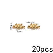 20 Peças Pingentes de Aço Inoxidável Banhados a Ouro 18K com Duplo Furo, Conectores Vintage Boho para Fabricação de Joias, Suprimentos para Fabricação de Joias DIY - Conector duplo suspenso - Visão 46