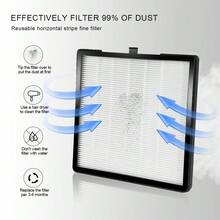 3PCS Replacement Filter Compatible With 858-2 Nail Dust Collector, Black Frame White Mesh Reusable Washable Filter Screen, Easy Clean Swap For Manicure Vacuum - Black and White - View 4