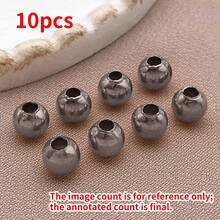 10pcs Stainless Steel Ball Crimp End Beads,Crimps Beads,2 2.4 3 4 5 6mm Stopper Spacer Beads For DIY Jewelry Making Accessories Supplies - Multicolor - View 25