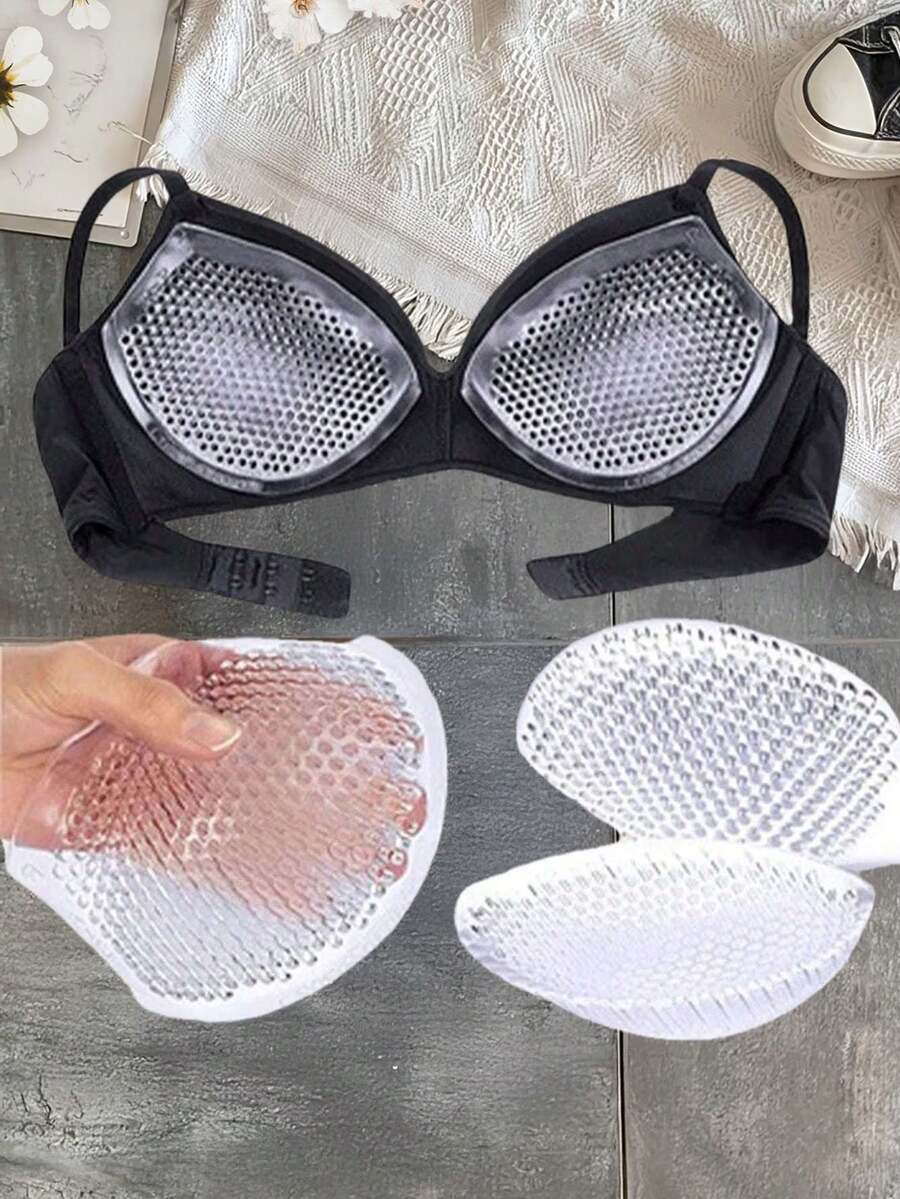 Silicone Breast Pads A-D Size - Breathable Non-Slip Breast Enhancer Pads, Reusable, Washable, Semi-Adhesive Design, Suitable For Bras, Bikinis, Sports Bras, Transparent Color - A - View 1