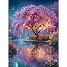 1 قطعة طقم رسم الماس 5D DIY بنمط وردي - فن الماس الكامل الدائري، فسيفساء حرفية، ديكور جدار المنزل، بدون إطار - بدون إطار - مشاهدة 7