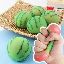 Sommer Wassermelone Squishy Spielzeug, langsam zurückspringendes weiches Drückspielzeug zur Stressbewältigung, niedliche Frucht-Fingerkuppen-Dekoration, für tägliche Angstlinderung und Freizeitunterhaltung, Urlaubsgeschenk, lustiges niedliches Geschenk, Geburtstagsgeschenk, Ostergeschenk, Halloween-Geschenk, Weihnachtsgeschenk, Partygeschenk - Verschiedenfarbig - Übersicht 1