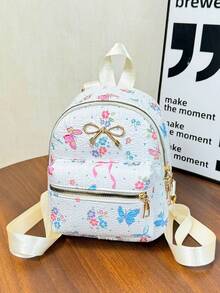 Ransel bergaya preppy dengan motif kupu-kupu yang stylish ini memiliki desain unik yang cocok untuk penggunaan sehari-hari dan juga menjadi hadiah yang bagus untuk remaja. - MultiWarna - View 4