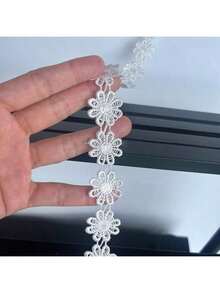 1碼玫瑰花蕾絲混色刺繡水溶性蕾絲飾邊，適用於衣物與旗袍裝飾 - 彩色 - 查看 31