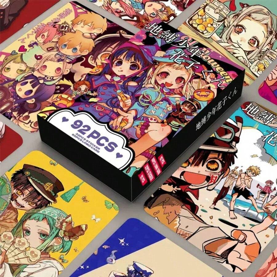 2026新款 92張 LOMO卡 Hanako-Kun 雙面高清彩色印刷照片卡，賀卡、書籤、收藏卡、貼紙－生日禮物－禮品