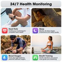 Hwagol 7 Interchangeable Straps relogios feminino Smartwatch Gift Set with Bluetooth call 100+ multi-sports modes Sleep pedometer Men Smart watch with outdoor walking/weather forecast Men Women's Smart Watch for IOS Android Perfect For Sports & Gift - View 6