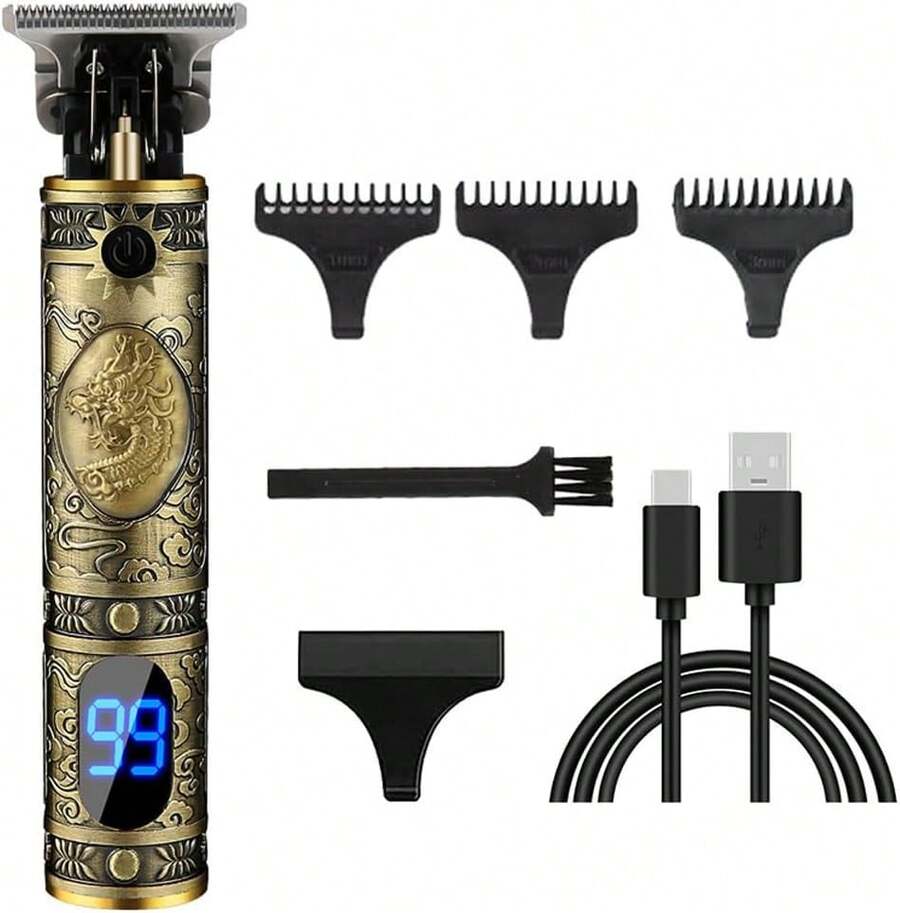 Beard & Mustache Styling Tools - Faucet Lcd Gold - View 1