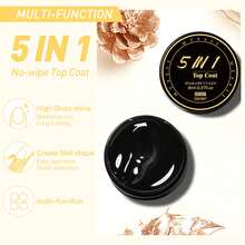 Mtssii 2件組 8ml 5合1免擦頂層凝膠指甲油套組，適用於美甲延長、3D美甲、C弧度美甲造型、美甲裝飾，多功能凝膠指甲油，塗抹順滑，LED燈固化，適合美甲沙龍與居家美甲護理 - 彩色 - 查看 5
